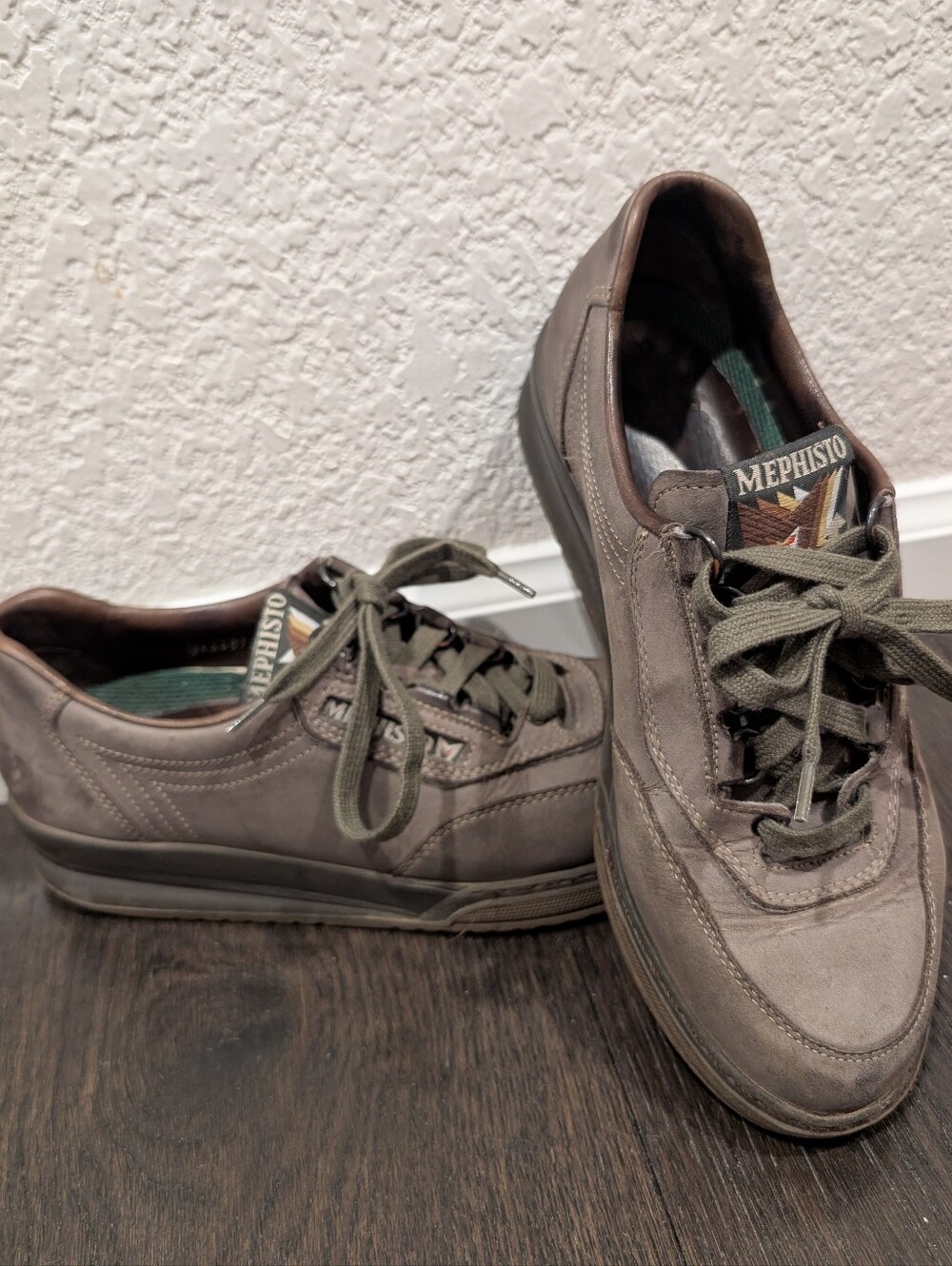 Mephisto Air-Jet Leather Walking Shoes Brown Men's US 7 Comfort Lace Up